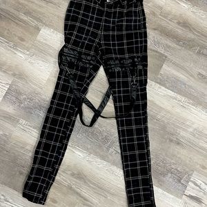 Killstar Dead Resistance Skinny Trousers [black and white]